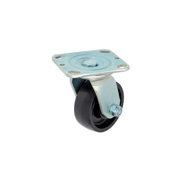 Casters Wheels & Industrial Handling Heavy Duty Swivel Plate Caster 4 Molded Plastic Wheel 420 Lb. Capacity CW3-415S-PORB - main